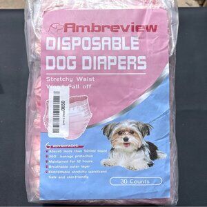 Disposable Dog Diapers 30 Pack Medium Stretchy Waist Comfortable- FREE SHIPPING